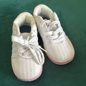 K-Swiss White and Pink Sneakers 8